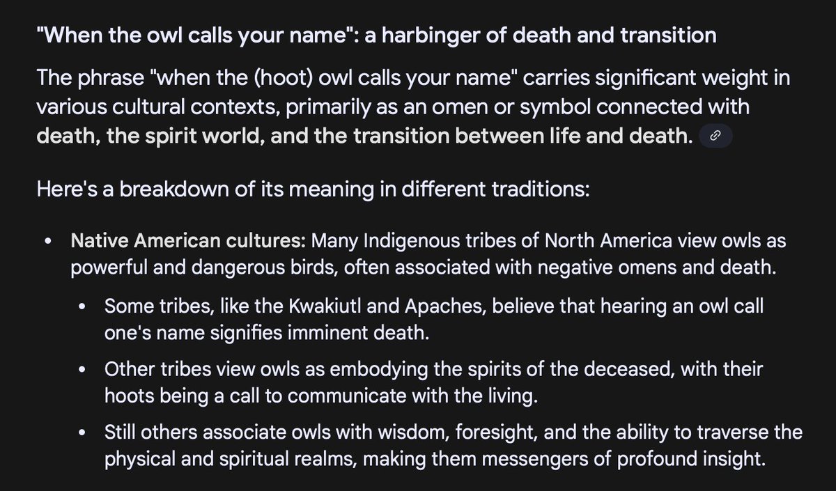 <a href="/maximumpain333/">🧬Maxpein🧬</a> 'when the owl calls your name', it is nearing your time to go.