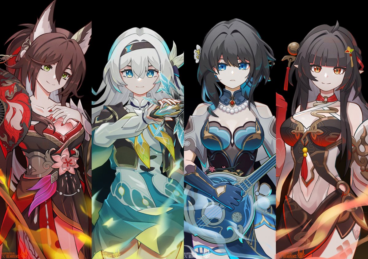 BemRems's tweet image. still my fav! Break Team #FireflyHSR #fugue #RuanMei #Lingsha #HonkaiStarRail