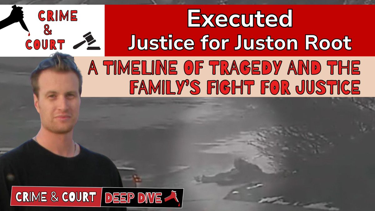 CrimeandCourt's tweet image. Check out the latest episode of Executed | Justice for Juston Root. We'll dive into the timeline of events starting from the day officers shot and killed an injured and unarmed Juston Root in broad daylight and follow through to the investigation and family's legal battle as they…