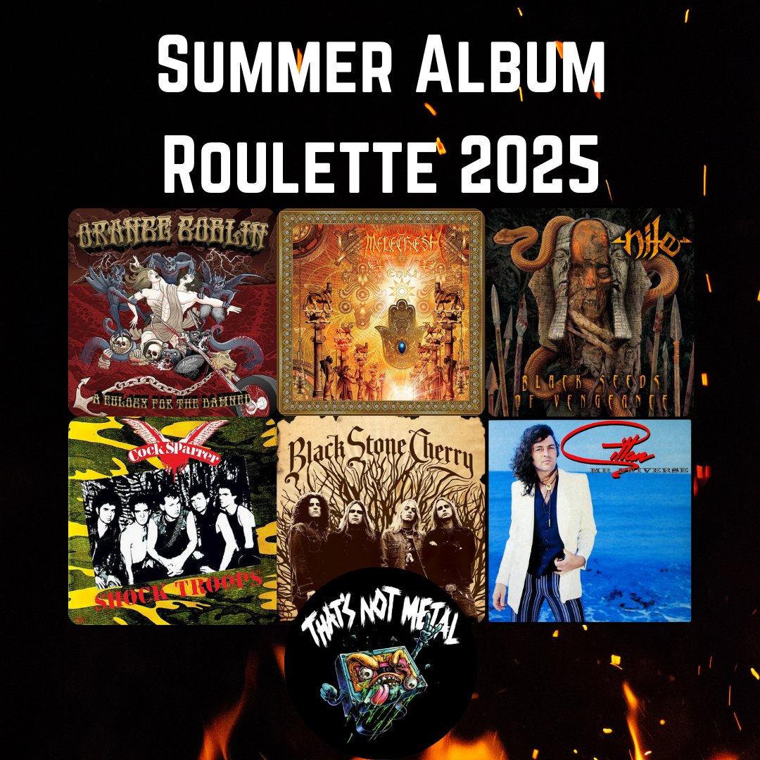 As we all welt and melt the Summer Album Roulette is back as we blitz through Southern rock from both sides of the Atlantic, blistering hot Middle Eastern metal, London oi's golden hour, and the return of our favourite born again horny devil.

Available at patreon.com/thatsnotmetal