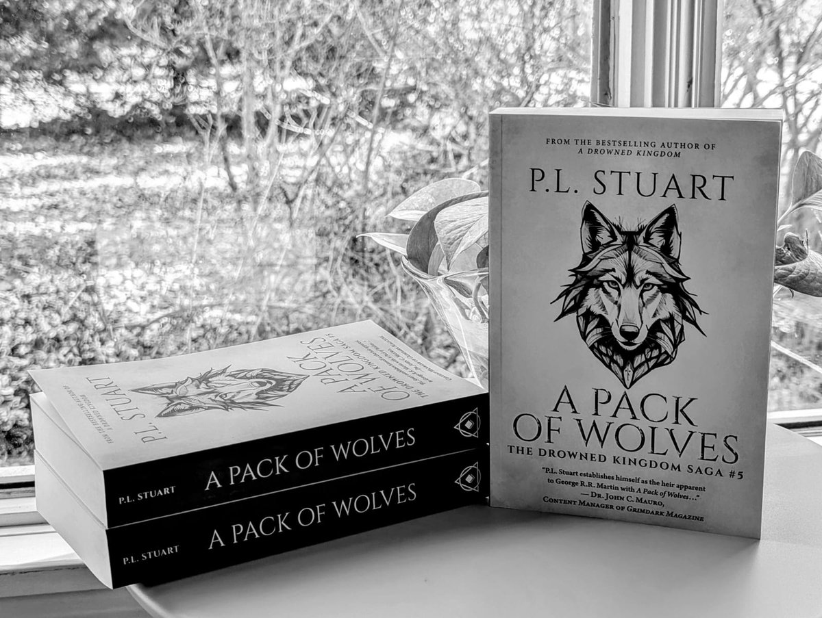 I touched my Triangle and Circle Amulet. “You said this would be the summer of death.”
“It is,” Father nodded. “And it’ll be the winter of slaughter.”
A PACK OF WOLVES
Book 5 THE DROWNED KINGDOM SAGA
plstuart.com
goodreads.com/series/342553-…