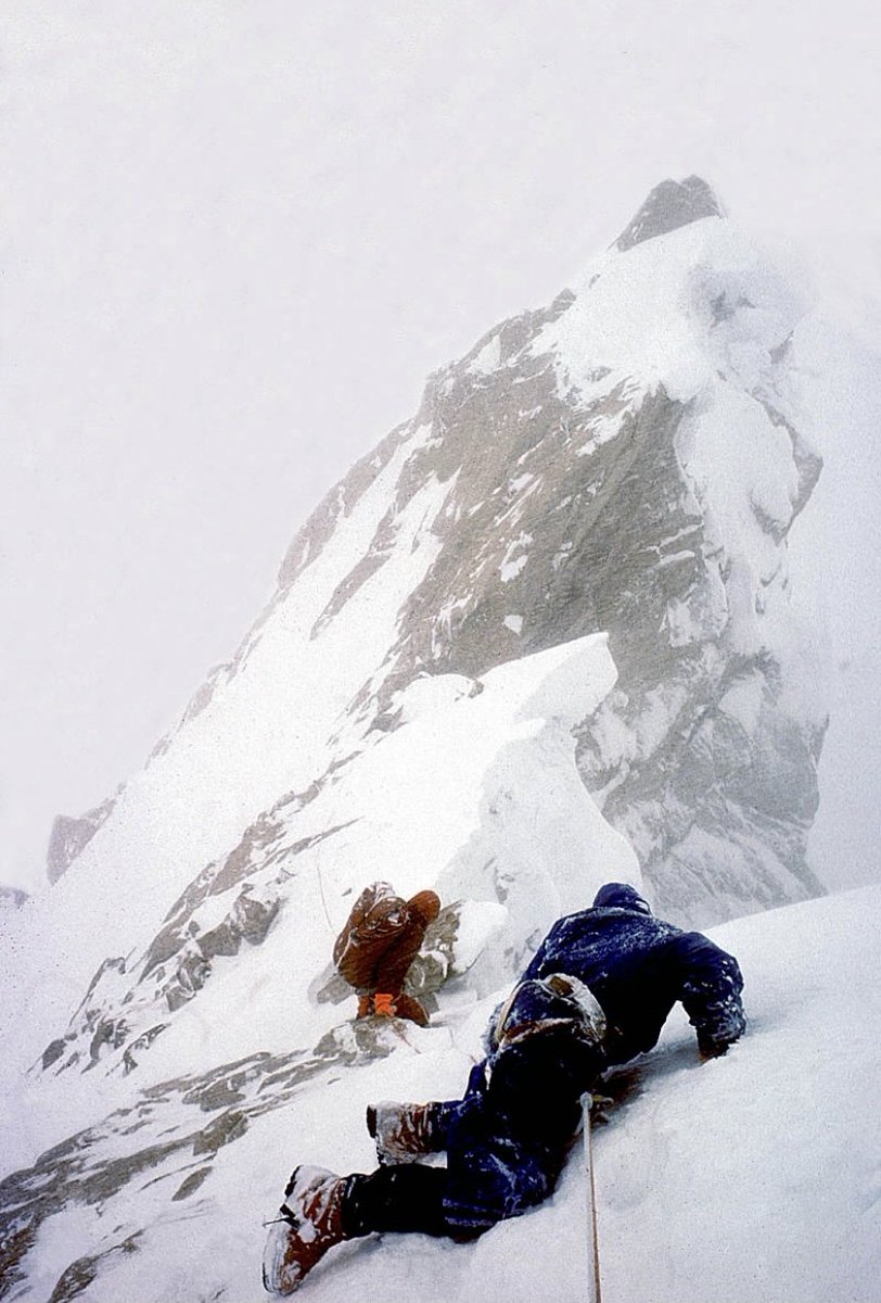 On this day, July 13, 1977, 🇬🇧 Chris Bonington and Doug Scott stood atop Baintha Brakk—The Ogre (7,285 m)—for the first time ever.

No high-altitude porters. No fixed camps. No siege tactics. Just pure alpine style, six men deep in the Karakoram, chasing a bold dream on the most