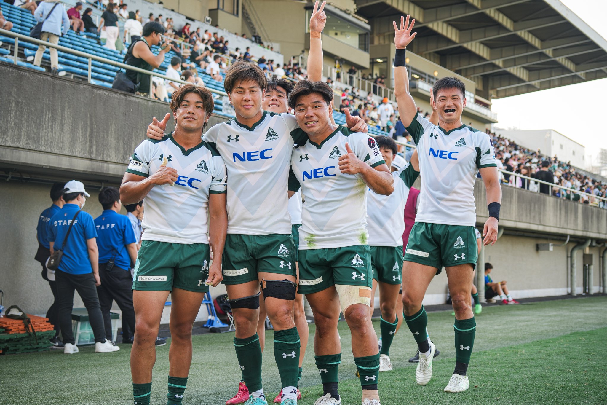 NEC 3XLグリーンロケッツ ラグビー NEC 3XLグリーンロケッツ ラグビー NEC GREEN ROCKETS TOKATSU