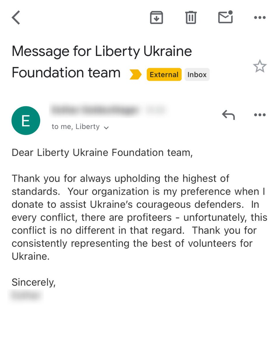 LibertyUkraineF's tweet image. 💛 Every Word Matters
Every message of encouragement, trust, and support means more than we can say. It reminds us why we do this work—and why we must keep going.
Thank you for believing in us, standing with Ukraine, and choosing action over apathy. Together, we’re saving lives…