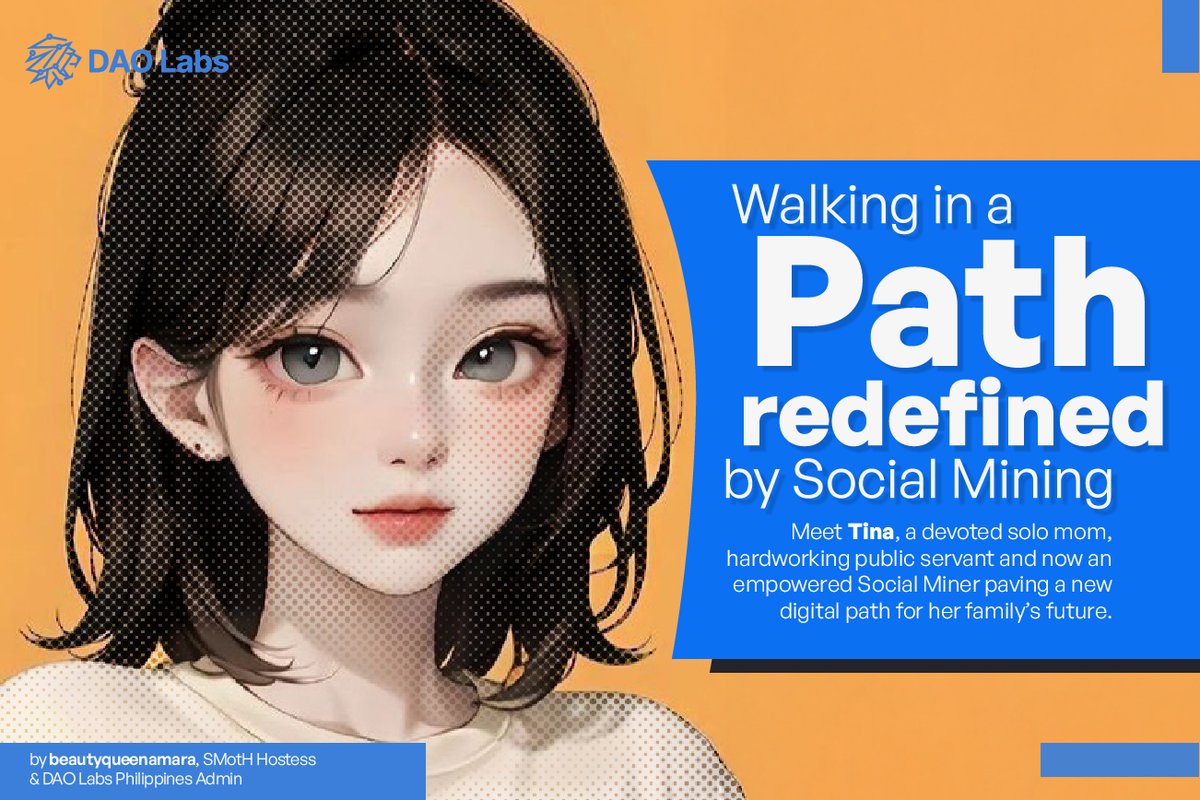 TheDAOLabs's tweet image. 👩🏻🦱Meet @iamteanahh, a solo mom, public servant, and now a determined #SocialMining contributor making waves in Web3.
👏She’s rewriting the narrative for her family’s future, one task and challenge at a time!
📝 Explore her inspiring journey on our blog – link in bio ☝🏻