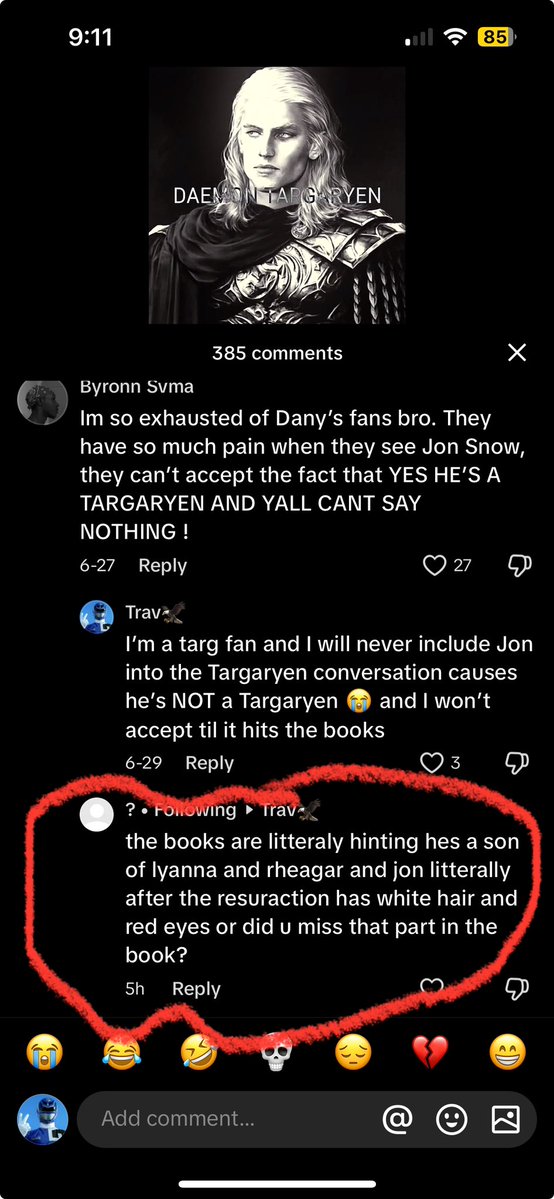 travis_targ's tweet image. Uh when did Jon have white hair and red eyes in the book? I’m confused? 🤨