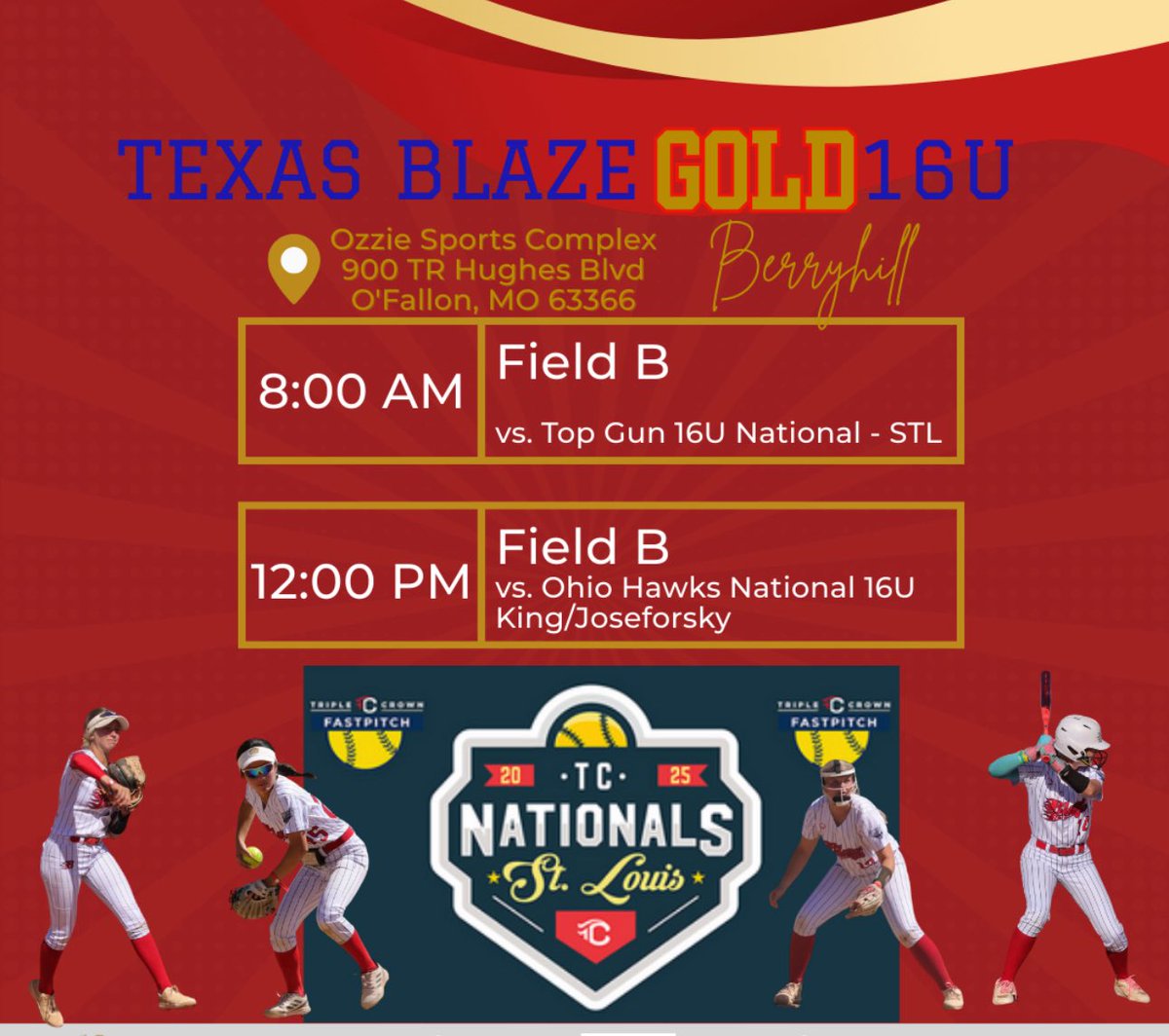 Jenna Whitmire (@jennawhit2026) on Twitter photo Can’t wait to be in St. Louis to play some softball! We start at 8 am Monday morning!! Hoping to finish strong for our last summer tournament!! Let’s goooo! <a href="/txblazegold16/">Texas Blaze 16U Gold</a> Can’t wait to be in St. Louis to play some softball! We start at 8 am Monday morning!! Hoping to finish strong for our last summer tournament!! Let’s goooo! <a href="/txblazegold16/">Texas Blaze 16U Gold</a>