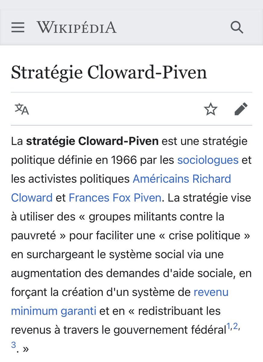 CarolineLessar8's tweet image. « La stratégie Cloward-Piven »
Connaissez vous cette stratégie qui se déroule présentement dans nos vies.
Ils savent comment nous affaiblir pour qu’on demande nous-mêmes notre perte de liberté et le contrôle de l’État pour notre sécurité.
Ça se fait par la peur….. peur de la…