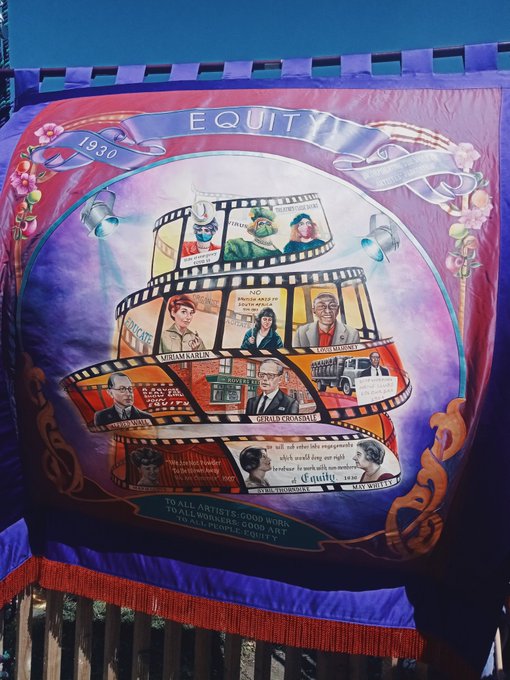 Spotted the <a href="/EquityUK/">Equity</a> banner yesterday at <a href="/DurhamGala/">Durham Miners' Gala</a> commemorating, among other things, the <a href="/itvcorrie/">Coronation Street</a> strike of 1961/2 #Corrie #CoronationStreet #DurhamGala #Durham #equity