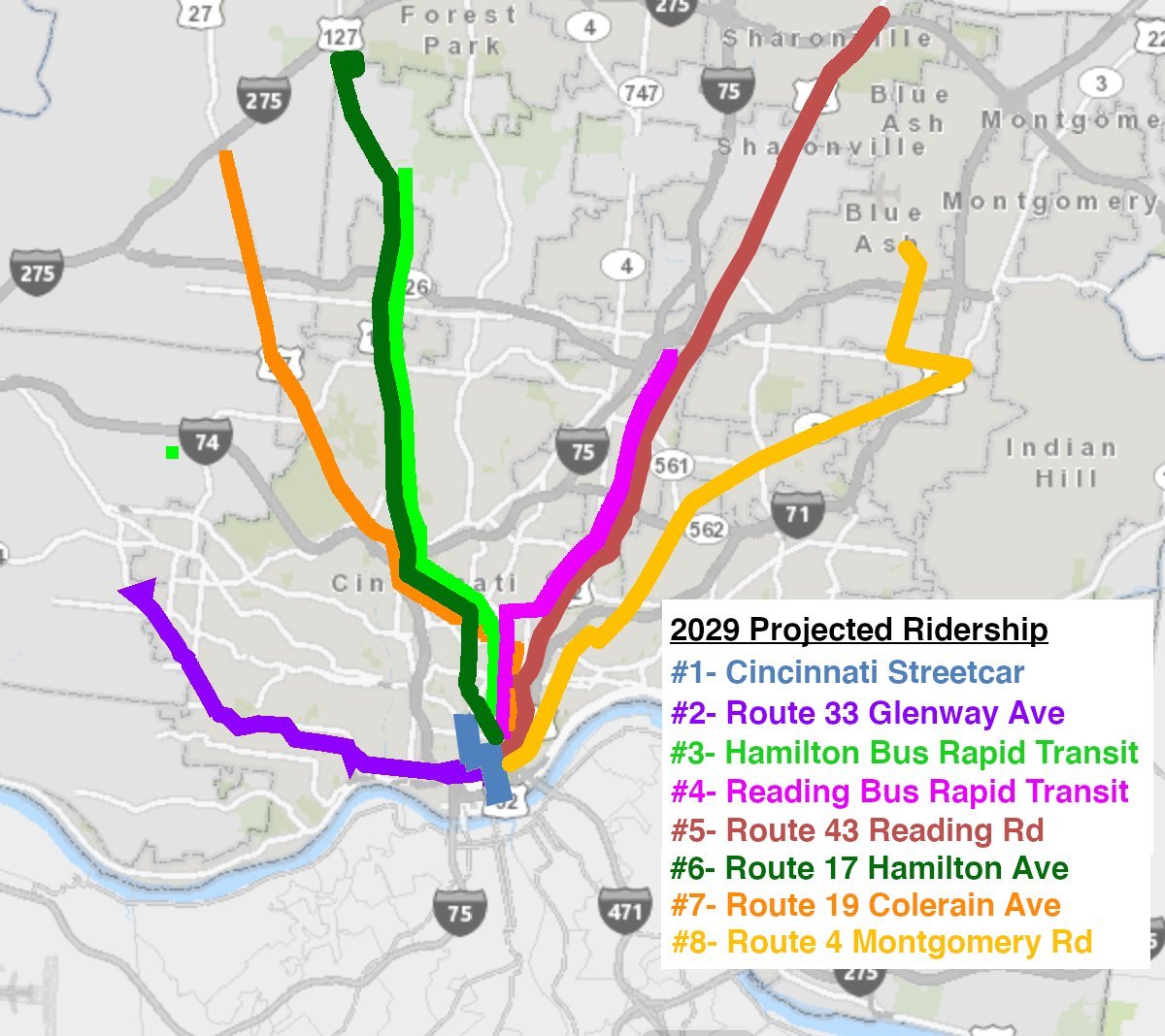 bradleywthomas's tweet image. Walnut is the most crucial corridor for public transit in our region. In the near future, the seven highest ridership routes will all use Walnut.
City Council needs to designate a single, transit-only lane to benefit the 8.4 million riders per year who depend on this service.