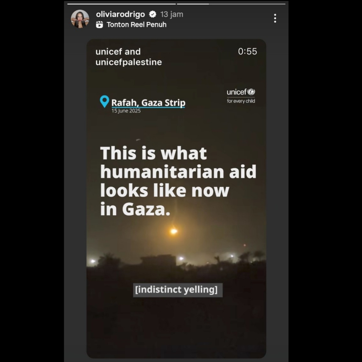 westenthu's tweet photo. wst Olivia Rodrigo speak up about Palestine in her instagram story❤ https://t.co/rxKupofW5H