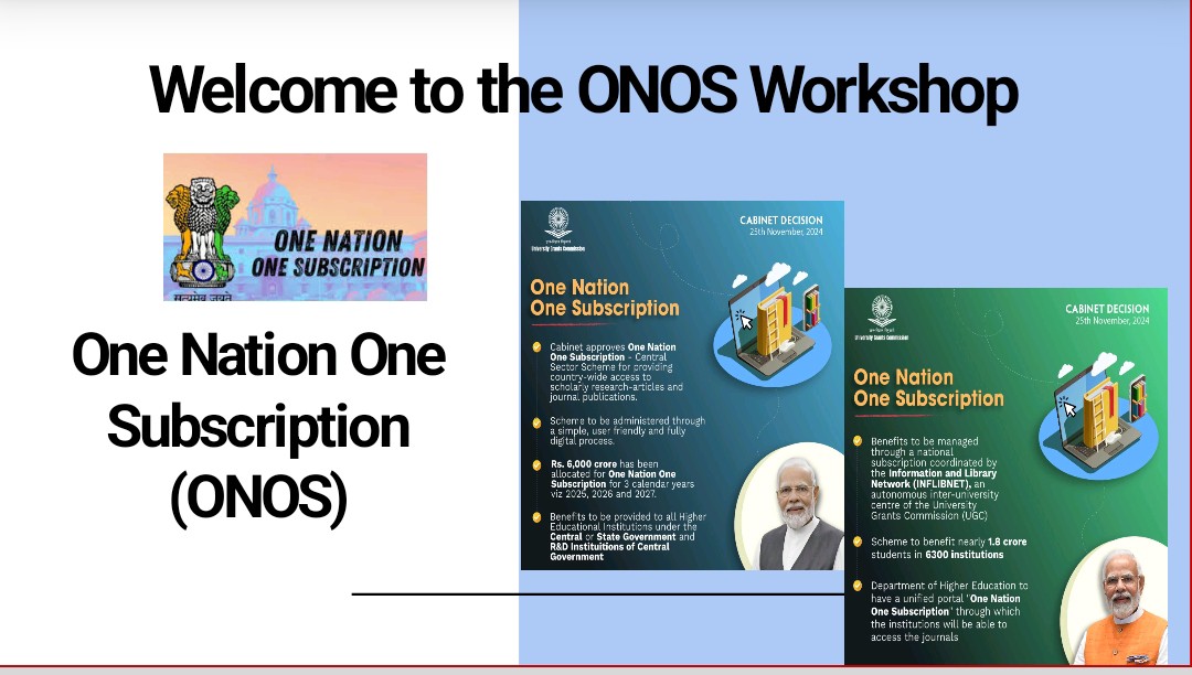 PalamuLibrary's tweet image. one day live training program  one nation one subscription.The ONOS initiative aims to provide nationwide access to scholarly research e-journals from prominent publishers to all individuals in the country.