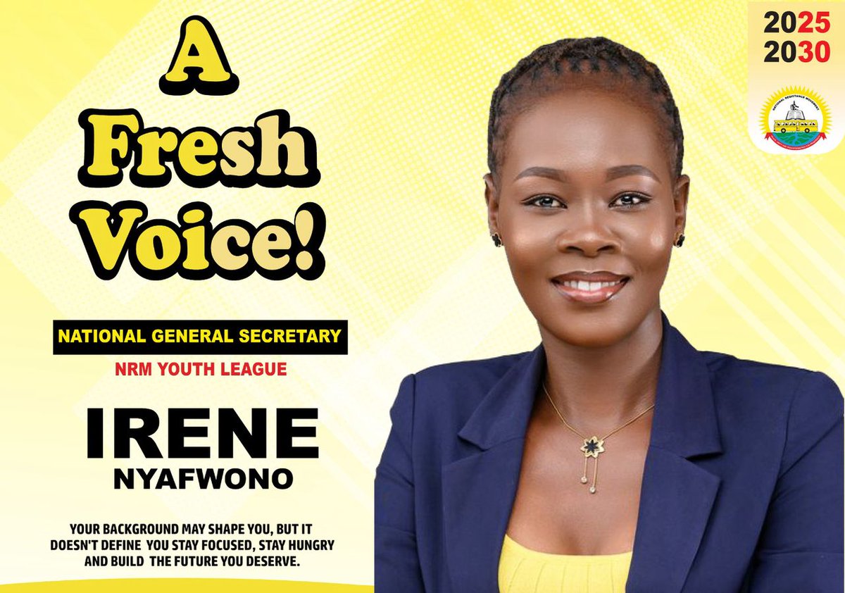 OssieEvents's tweet image. THE FUTURE IS NOW!
NYAFWONO IRENE is the bold, focused, and action-driven leader our generation needs. It’s time for leadership that listens, learns &amp;amp; delivers.
@NyafwonoI 4NRM Youth League General Secretary
@NrmYouthleague 
@nbstv 
@ubctvuganda 
@YYM256 
@ntvuganda 
@FocusGulu