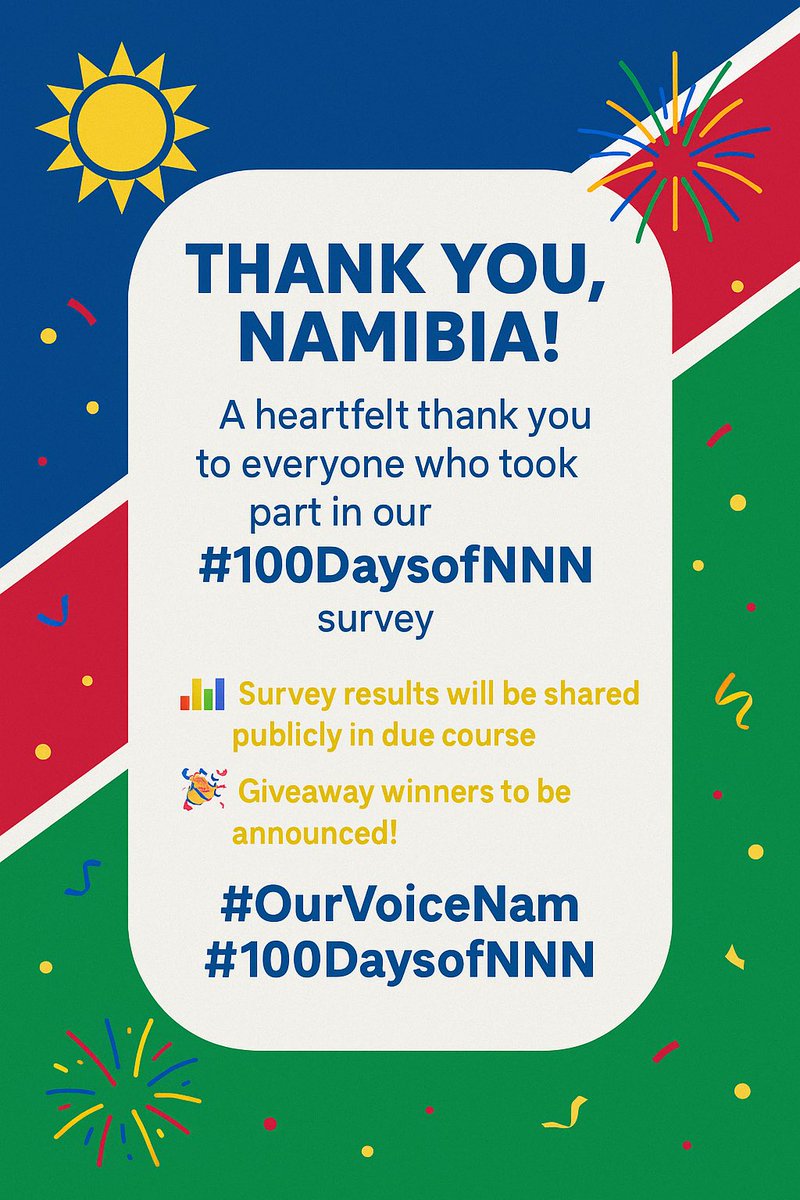 Over 500 people took part in our survey.
Thank you for helping shape the narrative of our beautiful country.
At The Voice Namibia, your voice matters, and we're here to share it.
Stay tuned for the results🥳🇳🇦