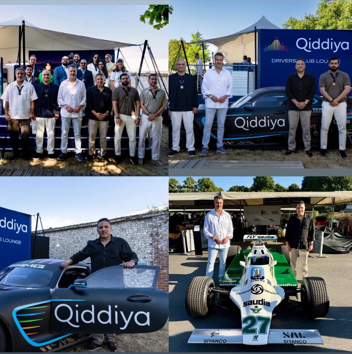 الأمير بندر بن خالد الفيصل المستشار
في الديوان الملكي رئيس هيئة الفروسية
والأمير خالد بن سلطان العبدالله الفيصل 
رئيس الإتحاد السعودي للسيارات والدراجات  
النارية ، صباح اليوم في مهرجان غودوود 
للسرعة في #بريطانيا