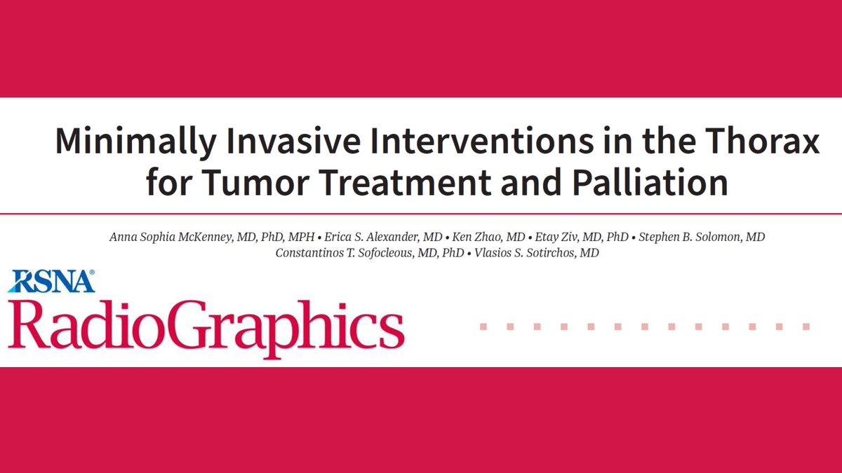 Alfredo Páez-Carpio (@apaezcarpio) on Twitter photo 1/
Minimally invasive thoracic interventions are more than salvage therapy.
They're tools for curation, palliation, & consolidation.
Let's walk through the key approaches 🧵
<a href="/RadioGraphics/">RadioGraphics</a> <a href="/cookyscan1/">Cooky Menias</a> <a href="/teachplaygrub/">Lea Alhilali, MD</a> <a href="/DrAnnaSophia/">Sophie McKenney</a> <a href="/MSKCancerCenter/">Memorial Sloan Kettering Cancer Center</a> <a href="/costishere/">Costi Sofocleous, MD, PhD, FSIR, FCIRSE</a> 1/
Minimally invasive thoracic interventions are more than salvage therapy.
They're tools for curation, palliation, & consolidation.
Let's walk through the key approaches 🧵
<a href="/RadioGraphics/">RadioGraphics</a> <a href="/cookyscan1/">Cooky Menias</a> <a href="/teachplaygrub/">Lea Alhilali, MD</a> <a href="/DrAnnaSophia/">Sophie McKenney</a> <a href="/MSKCancerCenter/">Memorial Sloan Kettering Cancer Center</a> <a href="/costishere/">Costi Sofocleous, MD, PhD, FSIR, FCIRSE</a>