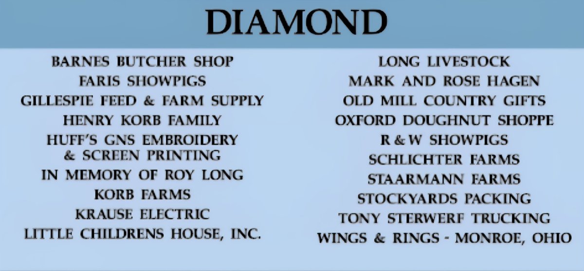 This year's diamond sponsors!!
