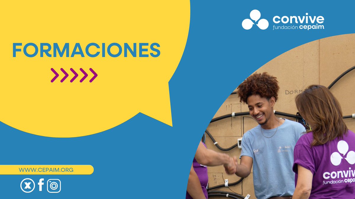 🔍 ¿Buscas formaciones que te ayuden a avanzar en tu camino?

✅ Consulta todas las opciones aquí 👉 cepaim.org/formaciones/

📍 También puedes acercarte a tu centro más cercano para informarte.

🎯 Aprende, conéctate y crece en comunidad. ¡Te esperamos!