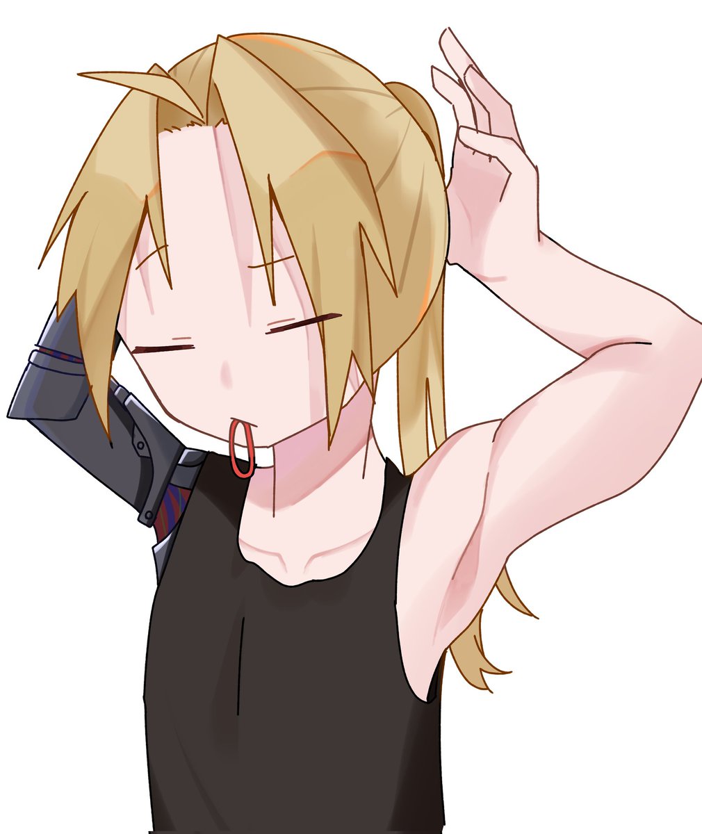 nucuru0000's tweet image. 髪結ぶエド
#鋼の錬金術師 #エドワードエルリック #イラスト #FМA