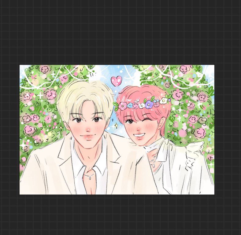 ทุกคน😭 ช่วยเลือกหน่อยคับว่าเอาอันไหนเป็นโปสการ์ดดี😭 ร้านวาดสวยทั้ง2 เลยง่ะ