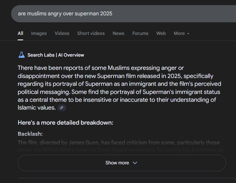 Bakrx12's tweet photo. @ChelleR18 @gayalibabashowx @screenrant If this is what you meant.. here it is!

I think you get your information from AI and call it a day. Predujice around Muslim and Islamophobia is pretty evident here. People like you come out of nowhere to spread false information. https://t.co/URvLXxtcK2