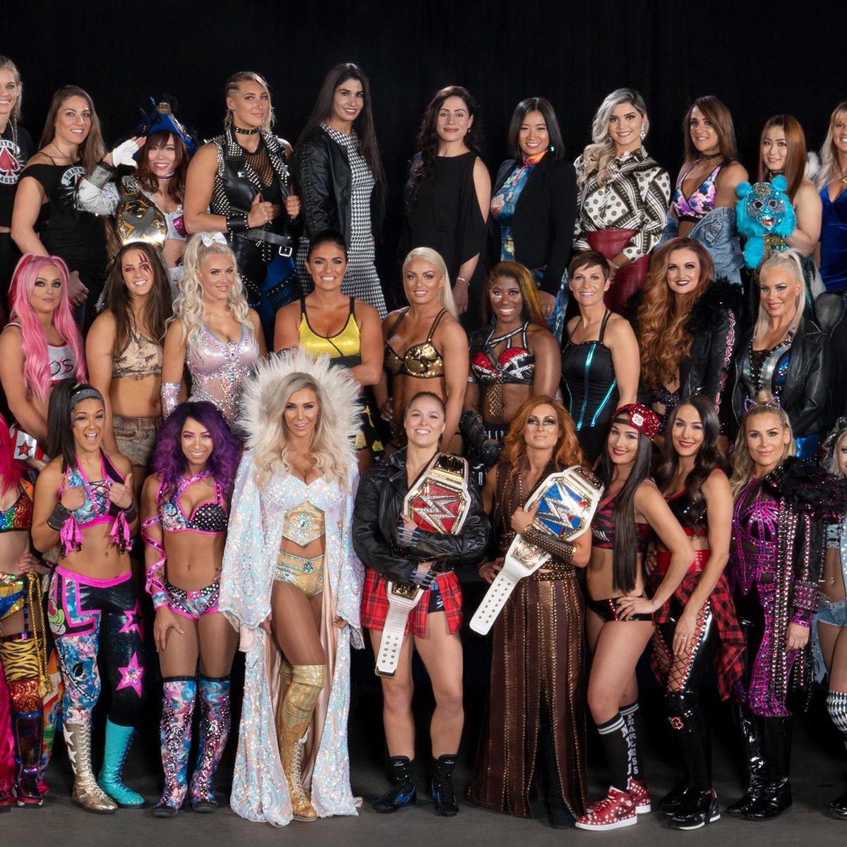 USANetwork's tweet photo. In 2018, we saw a historic event known as WWE Evolution! As much as we appreciate the group of women from that show, we can't wait to see what today's WWE Superstars will do at this year's Evolution! #WWEEvolution https://t.co/sEAS5Z6nSL