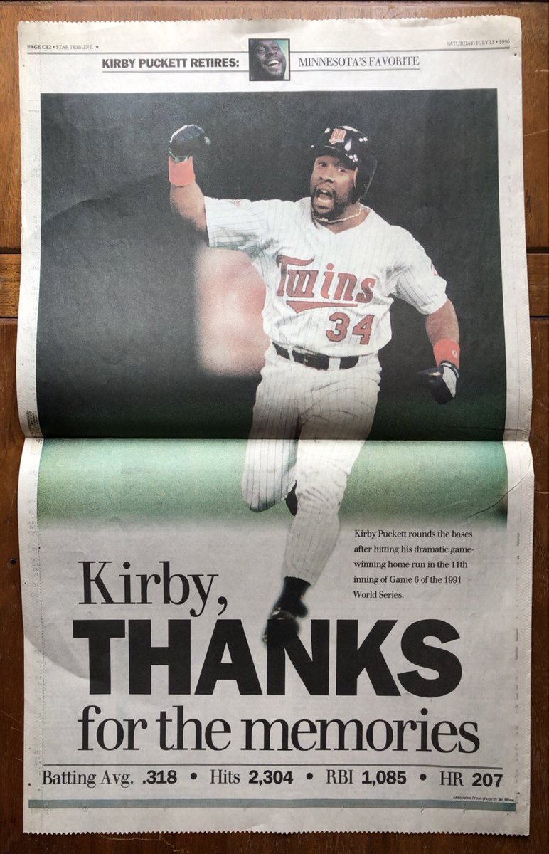 The Star Tribune on this date in 1996. 

Who else had this on a T-shirt?