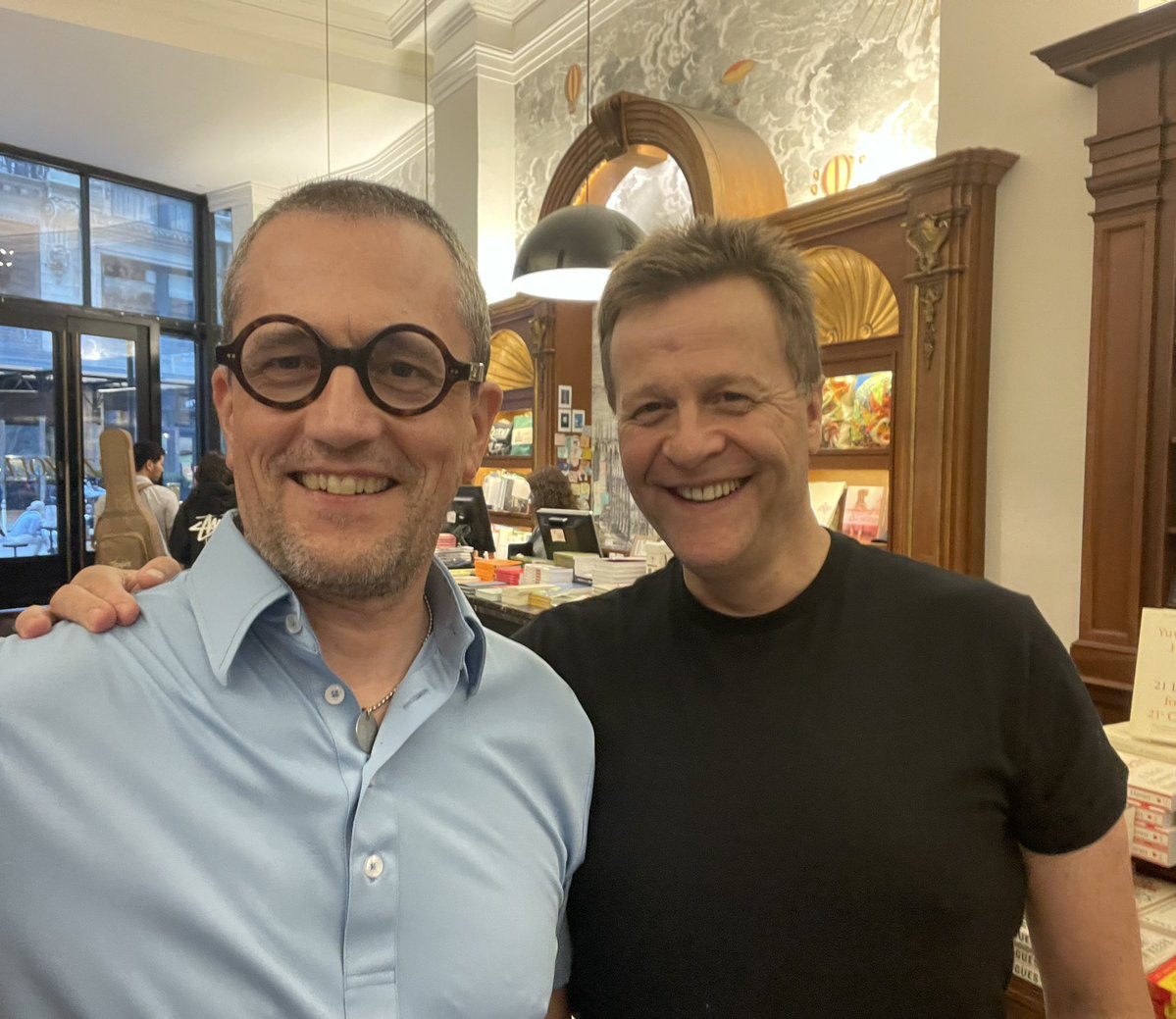 Here I am, hanging out with my friend, <a href="/pgervois/">Pierre Gervois</a>, at Rizzoli in New York: