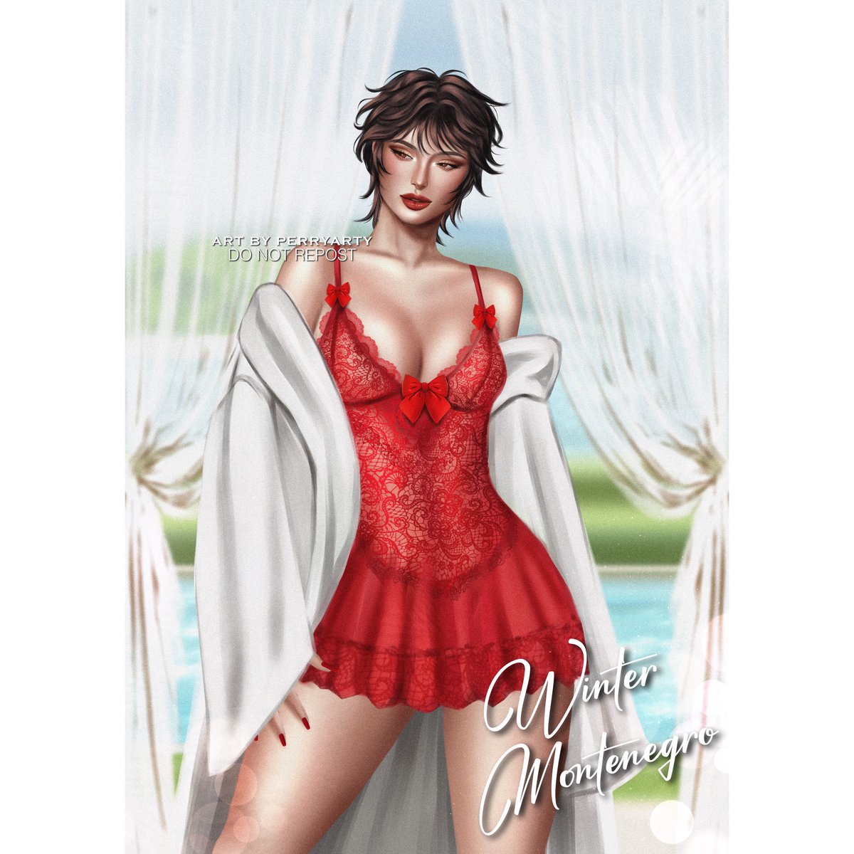 “I'm wearing a fresh lingerie, too. It was my red one. I saw how his eyes went to my body, then he smoothly just looked at the food as if he didn't check me out.”

Winter Montenegro ❤️