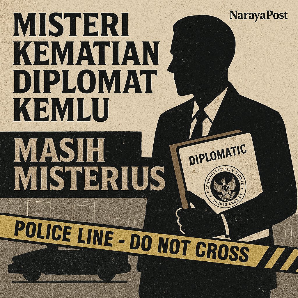gisgiskaa's tweet image. Misteri kematian seorang diplomat @Kemlu_RI jadi perhatian publik. Polisi masih memburu saksi dan petunjuk. Motif belum jelas — skandal, tekanan, atau sabotase?

🔗 narayapost.com/misteri-kemati…

#NarayaPost #DiplomatMeninggal #Kemlu #MisteriKematian #Investigasi