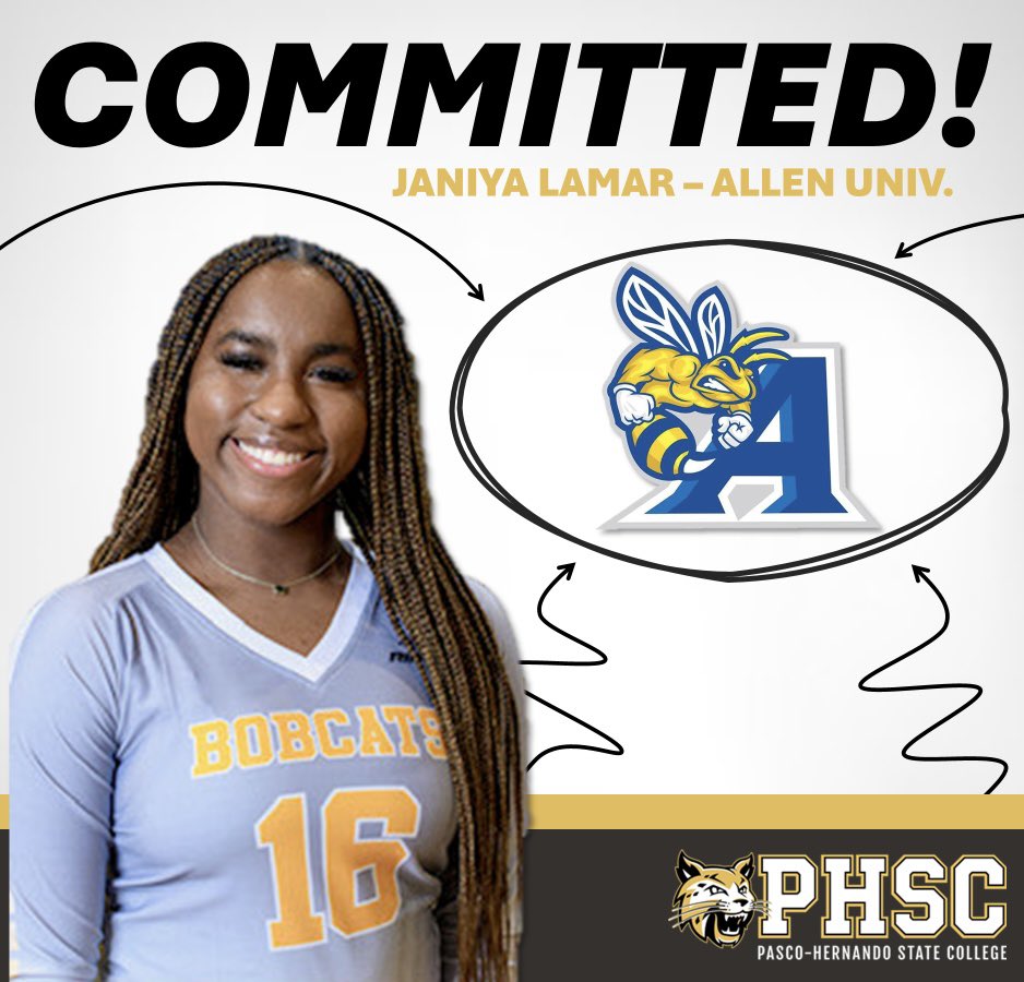 AthleticsPHSC's tweet image. COMMITTED. JaNiya Lamar of the Women’s Volleyball Team has committed to Allen University!
PHSC Athletics wishes you the best of luck in your future endeavors. Go Bobcats! 😼
#BackTheCats 🐾