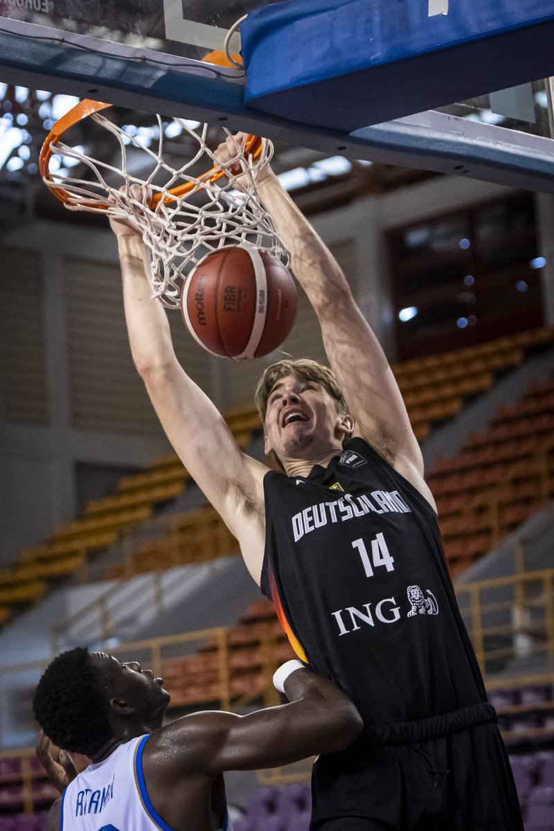 TerrierMBB's tweet image. Repping BU on the international stage!
Sophomore Ben Defty is making an impact with the German U20 National Team — posting 8 pts & 8 rebs vs. Ukraine and following it up with 11 pts & 6 rebs vs. Italy. #GoBU