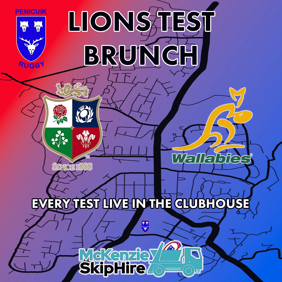 Join us for all 3 epic British &amp; Irish Lions tests vs Australia, shown live on the big screen with unbeatable atmosphere!

📅 Match Days

🕙 Doors Open: 10am

🍺 Bar Open: 11am

🏉 Kick-Offs: 11am.

Spaces are limited – grab your spot and let’s make it a legendary brunch!