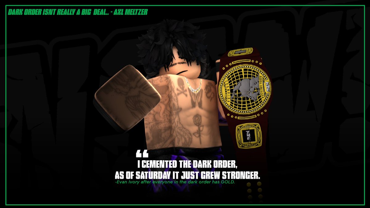 "I Cemented The Dark Order, As of Saturday it just Grew Stronger."

Evan Ivory is so proud of the Dark Order. 

Catch us LIVE! This Saturday at 7PM EST!

#ELITEN3W