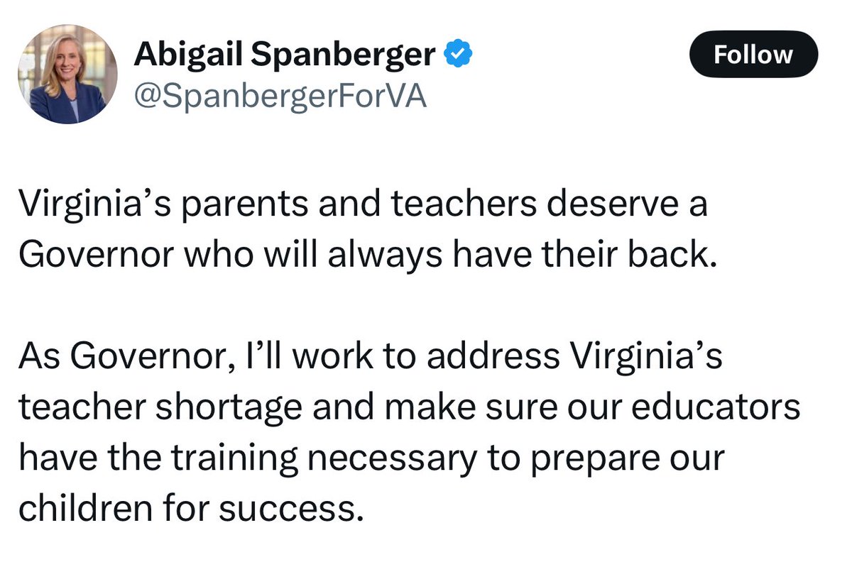 Winsome Earle-Sears (@winwithwinsome) on Twitter photo Lies.
<a href="/SpanbergerForVA/">Abigail Spanberger</a> voted to let boys in girls’ sports, supports hiding child gender transitions from parents, and stayed silent while the FBI came after concerned moms and dads.
She’s not on your side. Never was. Lies.
<a href="/SpanbergerForVA/">Abigail Spanberger</a> voted to let boys in girls’ sports, supports hiding child gender transitions from parents, and stayed silent while the FBI came after concerned moms and dads.
She’s not on your side. Never was.