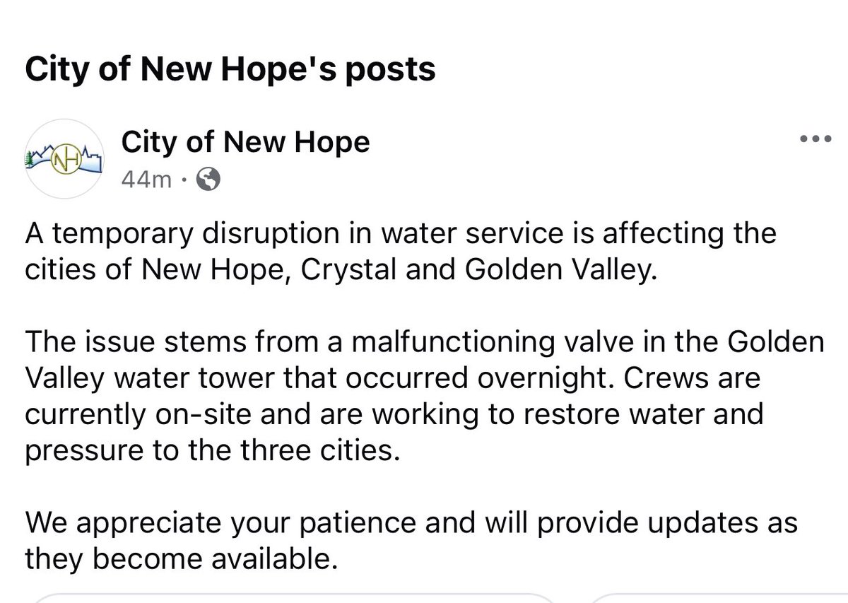 FYI New Hope, Crystal and Golden Valley: