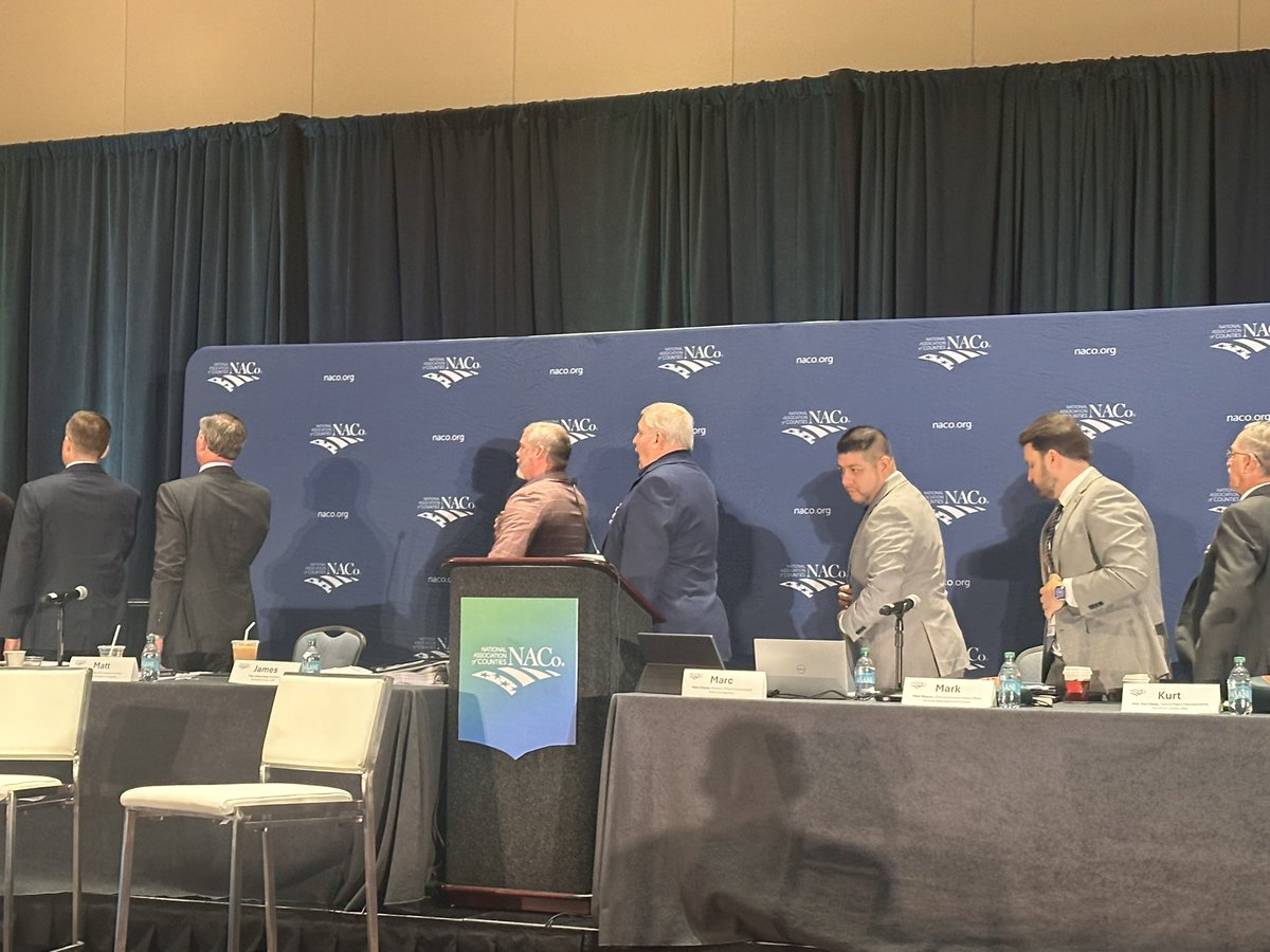 CYLeinbach's tweet image. Attending the National Association of Counties Board of Directors meeting at the 2025 #NACoAnn in The City of Philadelphia. I had the honor of leading the board in the Pledge and briefly discussing the importance of @America250_PA and especially Berks County’s participation