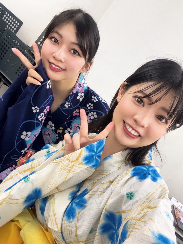 mayu_itani's tweet photo. #六道追分　#8くりロン 
お稽古順調に進んでいます👘

両チームの花魁 松山と📷
2人ともとお稽古させていただいています
とっても心強い相方です🤝
私演じる七越とのチームワーク、是非観にきてください！

🎫 https://t.co/m2Jsuk36ze（猪谷は剣チーム🗡️）
8/3のチケットは残りわずかのようです！ https://t.co/Q02DR3VBia