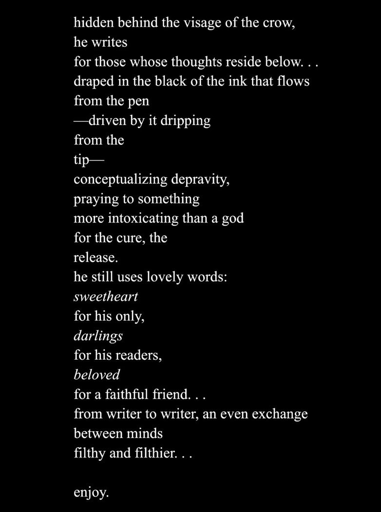 — REBIRTH. (@sicklywounded) on Twitter photo good morning, darlings.
i must share this beautiful poem <a href="/rad_masc/">simon v. simon ☕️</a> gifted me with last night.
i am truly grateful to be a muse to such a lovely person in a moment. good morning, darlings.
i must share this beautiful poem <a href="/rad_masc/">simon v. simon ☕️</a> gifted me with last night.
i am truly grateful to be a muse to such a lovely person in a moment.