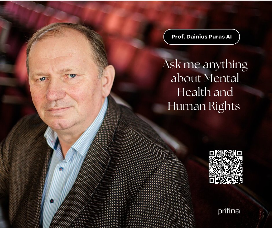 Have questions about mental health, ADHD, or autism?

Talk with Prof. <a href="/DainiusPuras/">Dainius Pūras</a>, the visionary psychiatrist who helped transform global mental-health policies as the <a href="/UN/">United Nations</a> Special Rapporteur on the right to health

hey.speak-to.ai/dainius-puras

Powered by <a href="/MyPrifina/">Prifina</a>