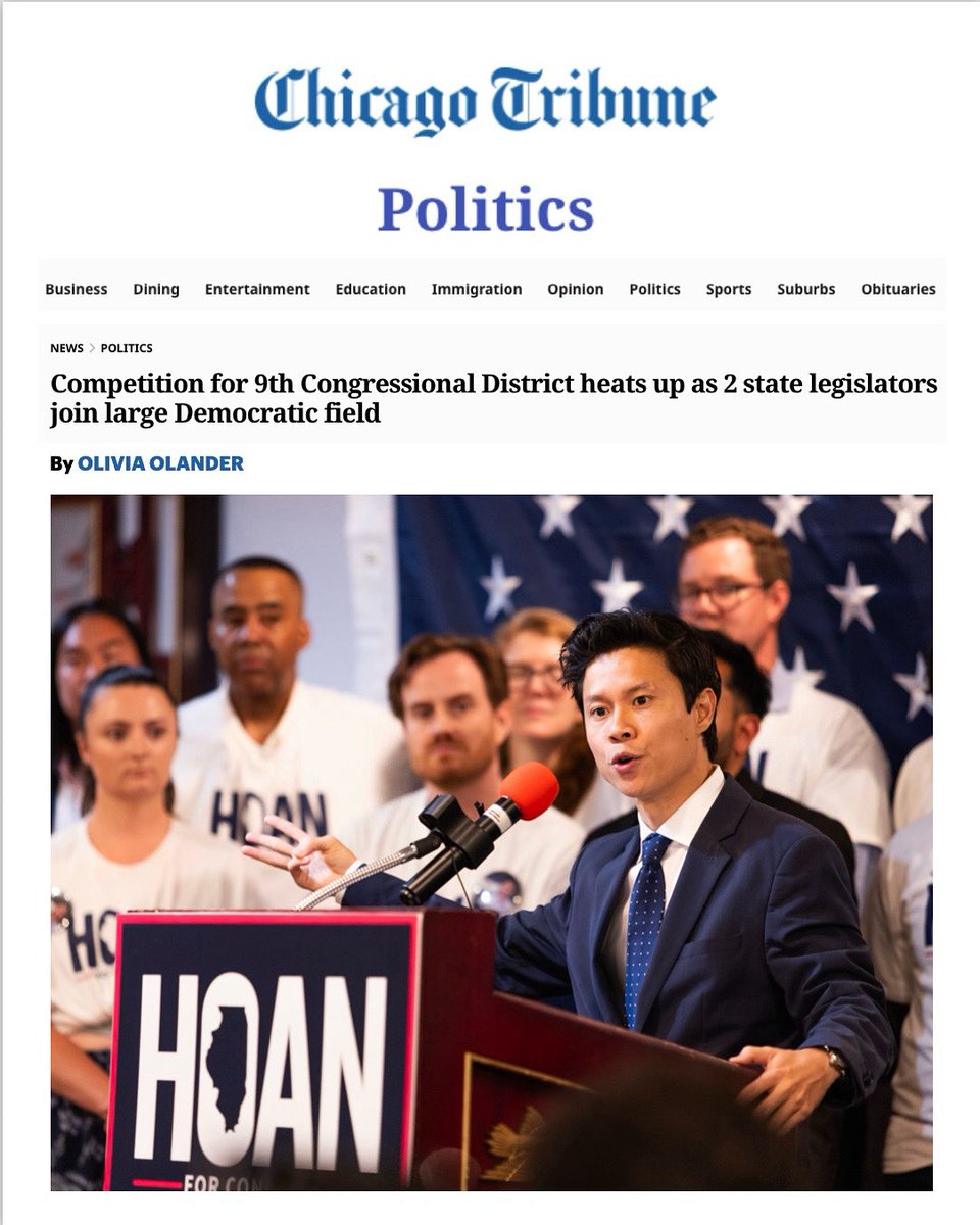 HoanDHuynh's tweet image. Grateful to be featured in the Chicago Tribune as we build a people powered movement rooted in hope, hard work, and heart. This is only the beginning.
Let’s keep going, together. 💪🏽
#IL09 #HoanFor9 #PeoplePower
chicagotribune.com/2025/07/08/com…