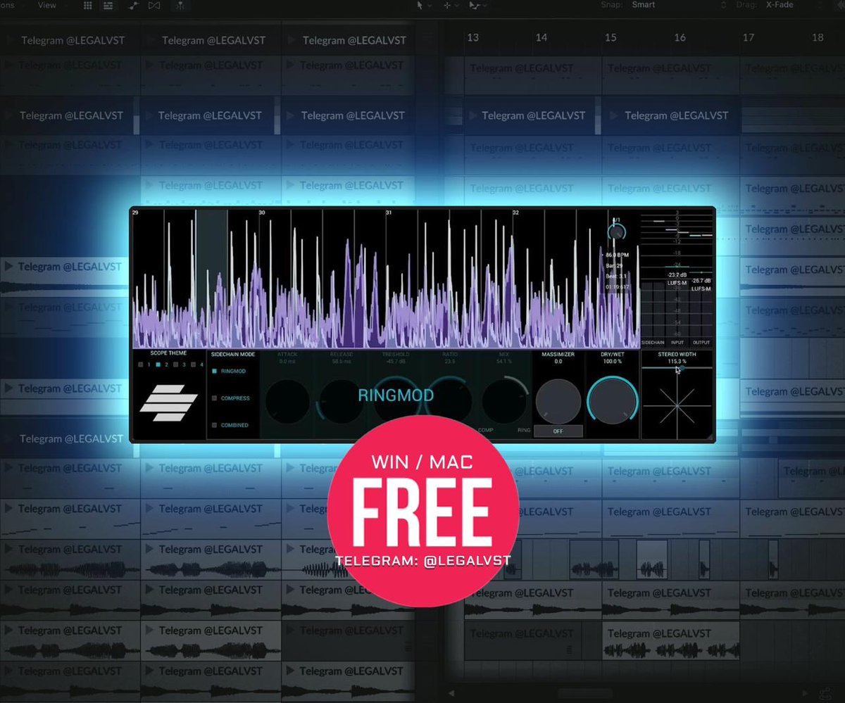 LEGAL_VST's tweet photo. MASSIMIZER by @emphaseasmusic  x Pretender — FREE Loudness FX plugin ⚡

Ringmod sidechain + harmonic comp for max loudness w/o clipping  
Meters, scope, widener — Win/macOS (VST3)  
🔗 https://t.co/ReqcPGMgdK

#Loudness #Sidechain #FreeVST #MixingTools https://t.co/CoIdWV0dfl
