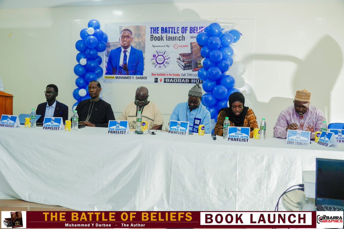 I was privileged and fortunate to grace the launch of The Battle of Beliefs as a Reviewer. This narrative, a watershed in Gambian literature, is a historical novel and a political satire that represents postmodern literature. Congratulations to Muhammed Y. Darboe, the author!