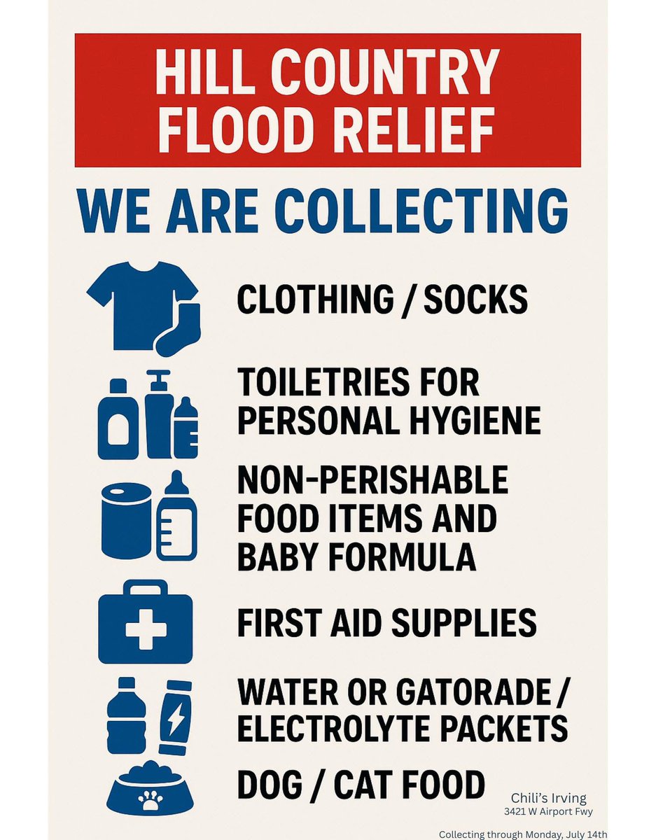 Haley Vaughn (@vivalahaleey) on Twitter photo Over the last 3 days, the Irving community has really come together and donated a ton of items for the Texas Hill Country Flood Relief ❤️ #ChilisIrving #ChilisLove <a href="/Alicia231977258/">Alicia</a> <a href="/jjsalazar1204/">Jose Salazar</a> <a href="/wherry_lisa/">Lisa Wherry</a> Over the last 3 days, the Irving community has really come together and donated a ton of items for the Texas Hill Country Flood Relief ❤️ #ChilisIrving #ChilisLove <a href="/Alicia231977258/">Alicia</a> <a href="/jjsalazar1204/">Jose Salazar</a> <a href="/wherry_lisa/">Lisa Wherry</a>