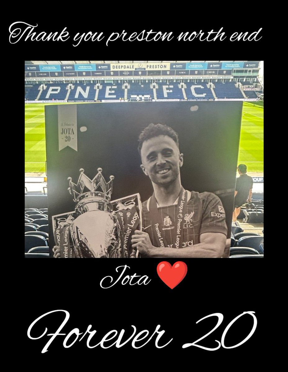 Josh Christian (@joshpeterchrist) on Twitter photo So emotional to watch 😭😭😭
What a tribute to Jota from #Preston and all the fans you have done yourself proud
What a club <a href="/pnefc/">Preston North End FC</a> are you have friends for life thank you ❤️
You'll never walk alone ❤️ #jota ❤️ #YNWA So emotional to watch 😭😭😭
What a tribute to Jota from #Preston and all the fans you have done yourself proud
What a club <a href="/pnefc/">Preston North End FC</a> are you have friends for life thank you ❤️
You'll never walk alone ❤️ #jota ❤️ #YNWA