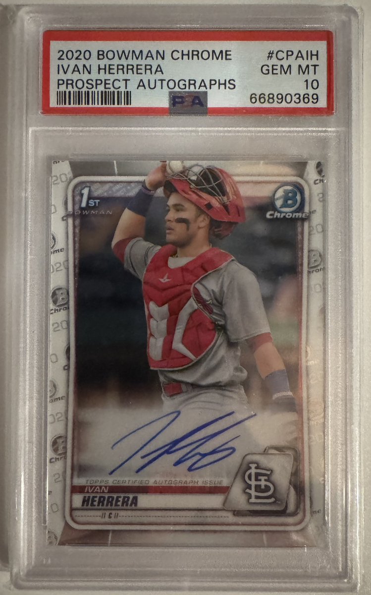 🚨GIVEAWAY TIME!🚨

We’re giving away an Ivan Herrera 1st Bowman Auto (PSA 10) to a follower on our draft livestream! #STLCards

To enter:
1. Follow, like &amp; repost
2. Reply with proof of subscription to our YT channel for an additional entry

Subscribe: youtube.com/@dealinthecard…