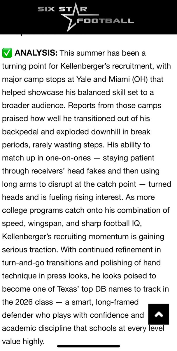 Tripp Kellenberger (@_tkellenberger) on Twitter photo Thank you again <a href="/sixstarfootball/">Six Star Football | PLUS+</a> for the write up from the <a href="/yalefootball/">Yale Football</a> camp. It was an amazing experience learning from <a href="/coachjjanderson/">Jay Anderson</a> and <a href="/CoachBDT/">Brady Thompson</a> Thank you again <a href="/sixstarfootball/">Six Star Football | PLUS+</a> for the write up from the <a href="/yalefootball/">Yale Football</a> camp. It was an amazing experience learning from <a href="/coachjjanderson/">Jay Anderson</a> and <a href="/CoachBDT/">Brady Thompson</a>