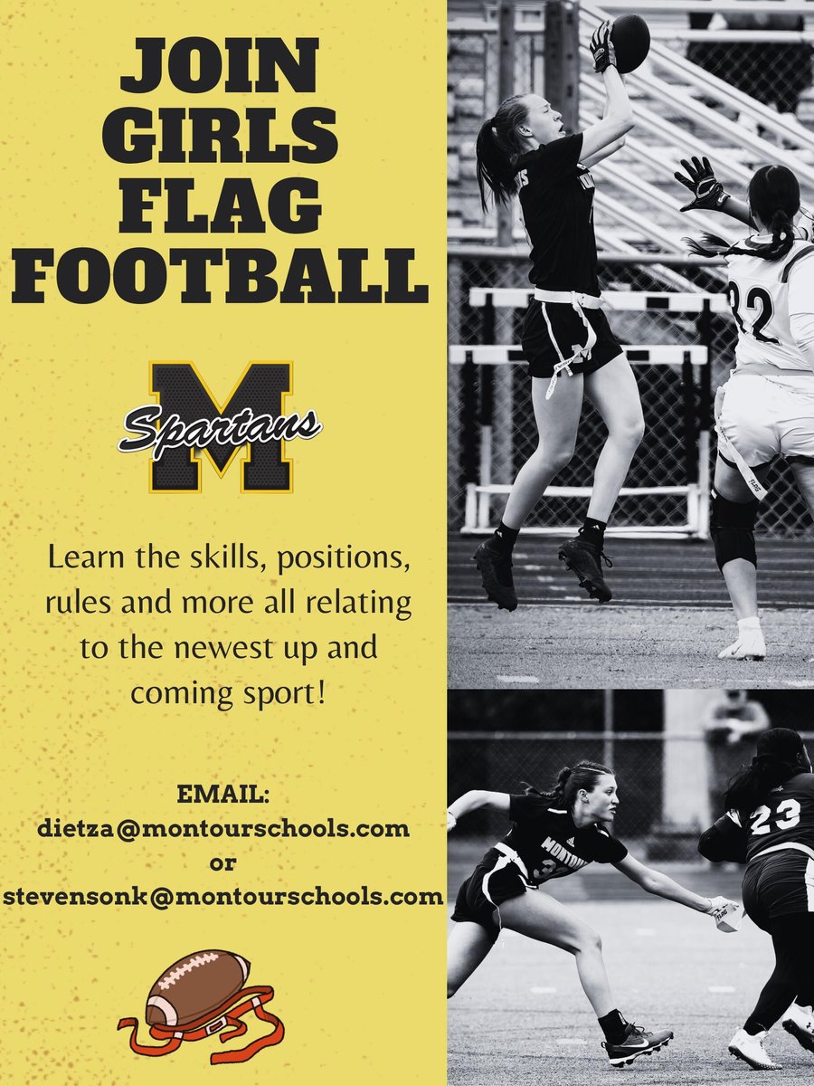 Our Girls Flag Football Team has an incredible first season! If interested in being a part of this year's team please contact Coach Dietz and Coach Stevenson! #MontourProud <a href="/wpial7/">WPIAL</a>