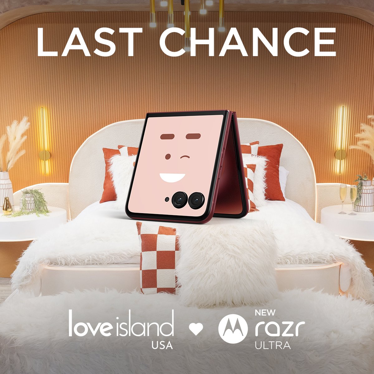 Bombshells! Last chance to win a new motorola razr ultra 🌴💛 Tag your islander bestie to enter! (rules in bio)

Watch Season 7 of #LoveIslandUSA every day except hump day – 9/8c only on <a href="/peacock/">Peacock</a>

NO PURCHASE NECESSARY.  Begins 7/6/2025 and ends 7/13/2025. Open to legal residents