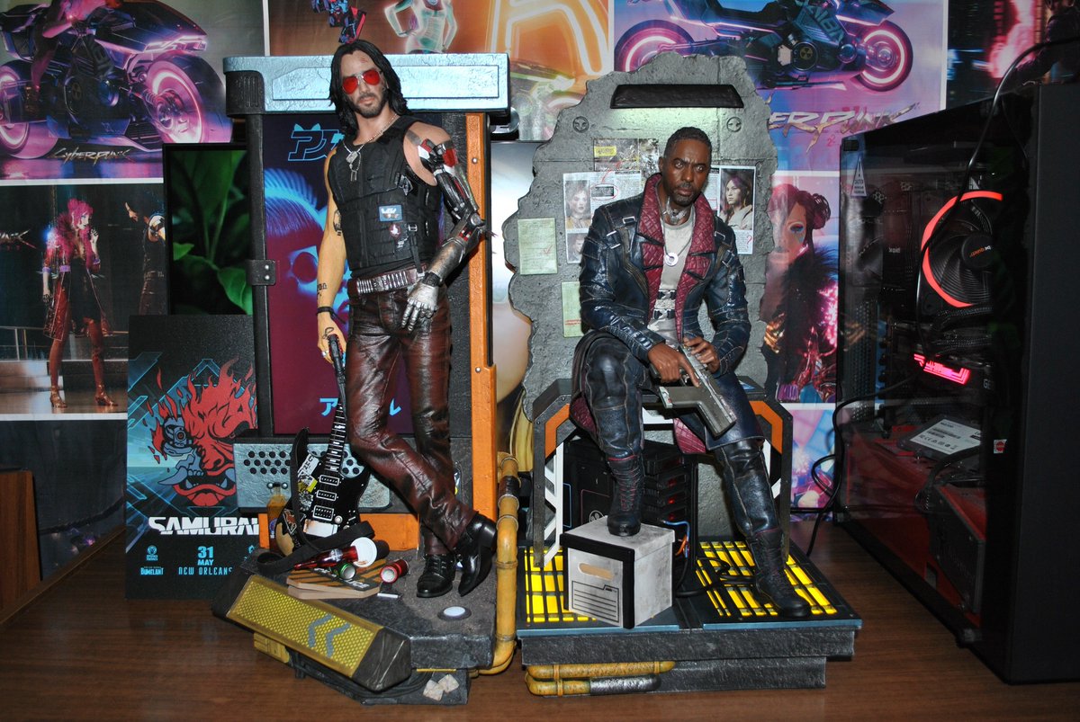 PureArtsLimited's tweet image. Collector Vadim set up his Johnny Silverhand & Solomon Reed 1/4 Scale Statues 😍
Complete your Cyberpunk 2077 collection now! ➡️ ow.ly/qYoX50QMHoL
📸 Show us your PureArts collection! Tag us & use #PureArtsSnap